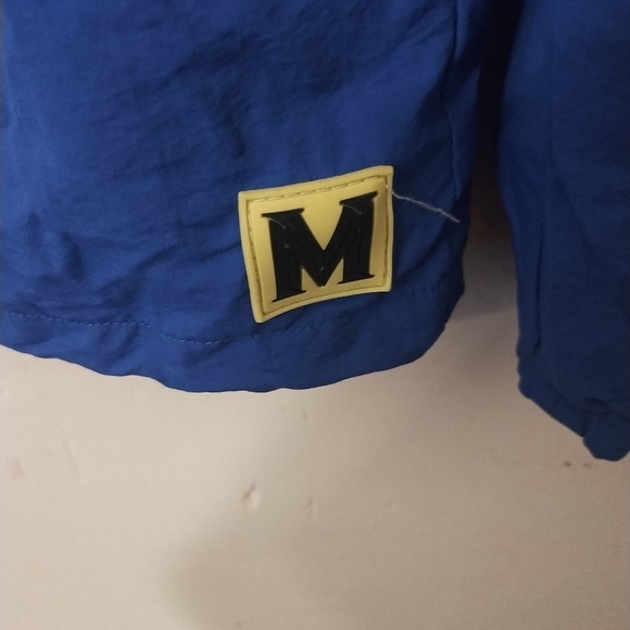 M. Society men's blue red & white Full Zip hooded racers Jacket size small - Picture 5 of 12